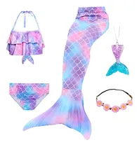 Comprar Traje De Baño Cola De Sirena 3 Piezas Accesorios Exclusivos