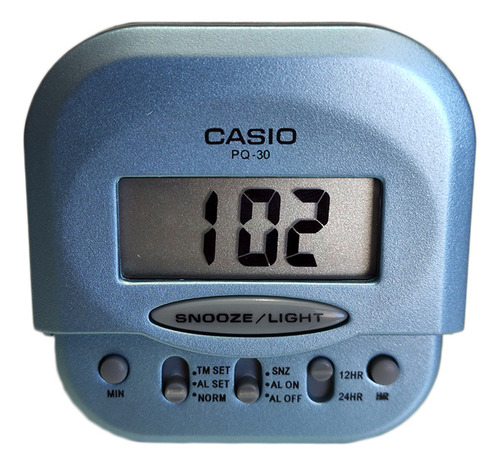 Reloj de mesa  despertador  digital Casio PQ-30  -  Azul 