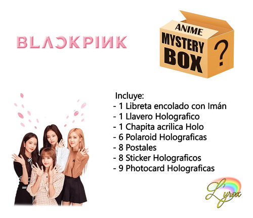 Mystery Box Black Pink Caja Misteriosa Kpop Lisa Jisoo Rose