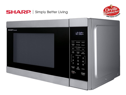 Horno Microondas 1.1 Pies Cúbicos Acero Inoxidable 12.4 PuLG