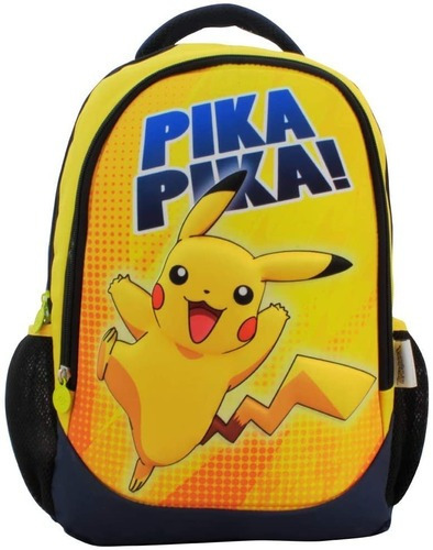 Mochila Back Pack Pikachu Techzone Para Laptop De Hasta 16 Color Amarillo