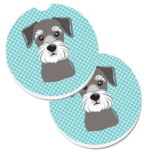Imagen 1 de 2 de Carolines Treasures Checkerboard Blue Schnauzer Juego De