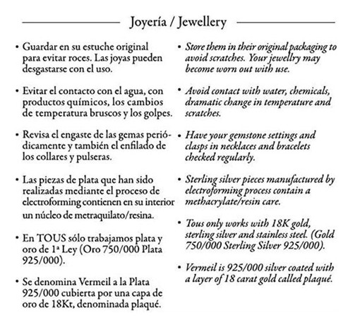 Pulsera Tous De Plata Vermeil Para Mujer Con Perlas, Largo: