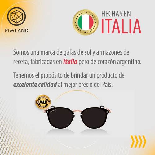 Imagen 7 de 10 de Anteojos Sol Lentes De Sol Rimland Unisex Moonshine En Caja