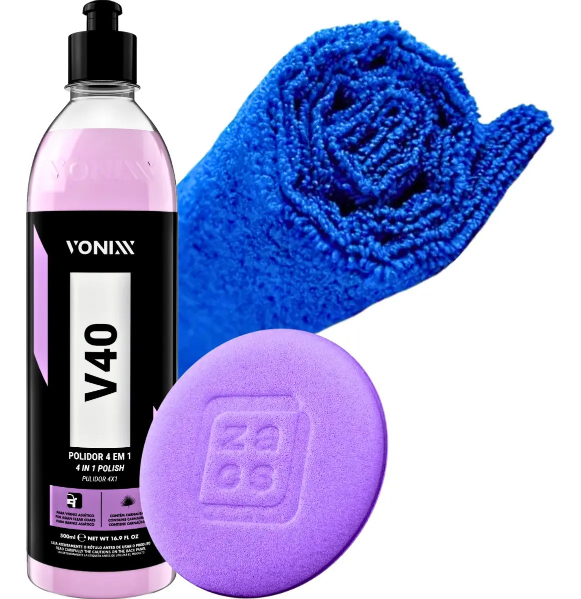 Polidor Automotivo Vonixx V40 Corte Refino Lustro Proteção 500ml