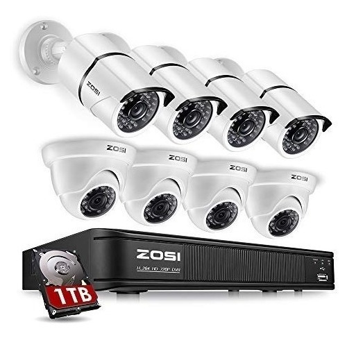 Zosi 720p Hd Tvi 8 Channel Security Camera System 1080n S