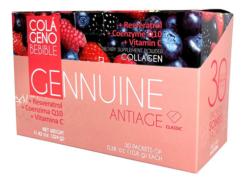 Colageno Hidrolizado Antiage Classic -  Gennuine X 30 Sobres