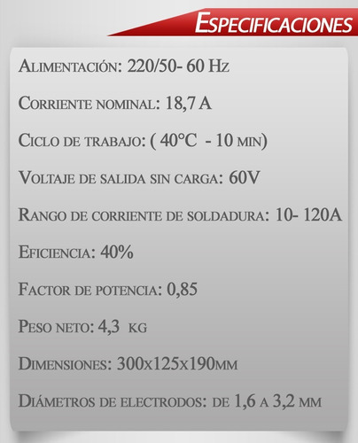Soldadora inverter Gamma ARC 130 G3469ARA azul y negra 50Hz/60Hz 220V