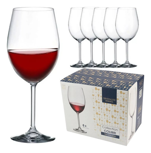 Jogo 48 Taças Cristal Titanium Vinho Tinto 580ml