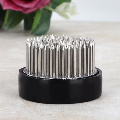 60mm Aguja Ikebana Kenzan Redonda Negra Aguja Negra Redonda Ikebana Kenzan Flor Pin Decoraci/ón Floral Herramienta de arreglo Fijo