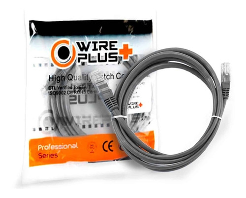 Patch Cord Wireplus+ Cat5e Gris 1m