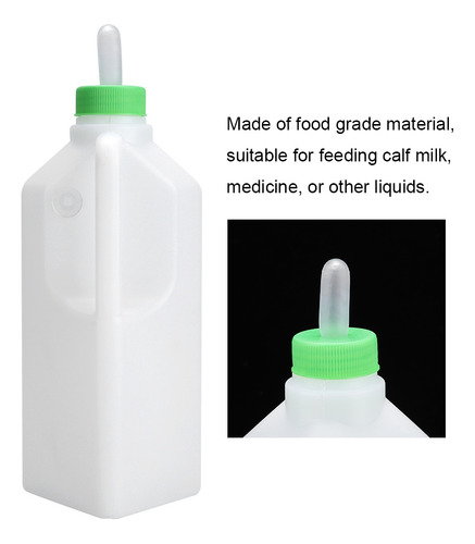 Botella De Plástico Para Terneros De 850 Ml, Blanca, Para Al
