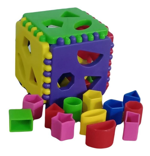 5 Cubos Didáctico Figuras Encastre Bebés Niños Por Mayor X5 