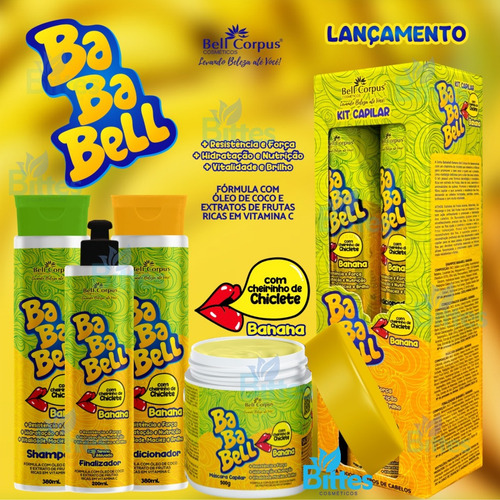 Kit Bababell Banana Bell Corpus Nutrição Maciez E Hidratação