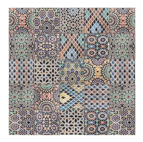 Vinilo Azulejo Mosaico Adhesivo 20x20 Piso X 10u Laminado Color 27. Marruecos