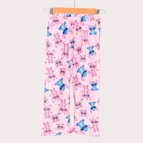 Pantalon Peluche Stitch Adulto Mujer Pijama Invierno