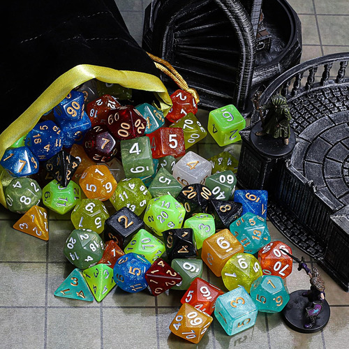 Rpg De Dados Para Dnd, 70 Unidades De Dados De Acrílico Com