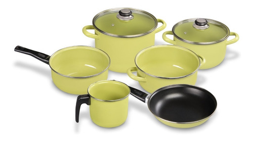 Batería De Cocina 8 Piezas Madrid Óptima Verde Cinsa