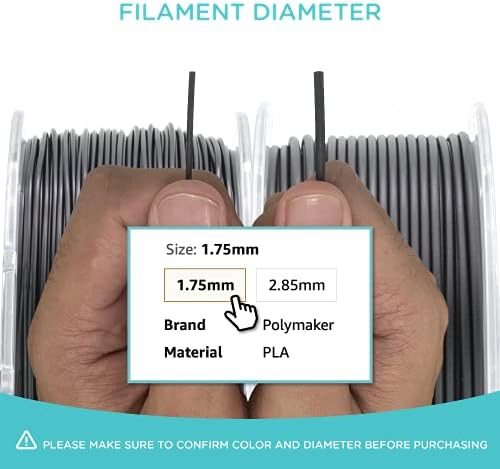 Filamento Abs Polymaker De 1,75 Mm Negro, Filamento Abs Para