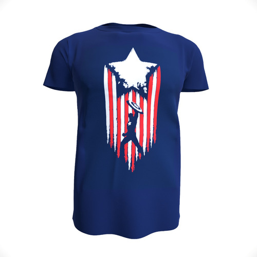 Polera 100% Algodón - Barras Y Estrellas