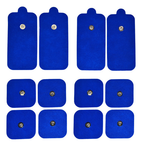 SensaMed - Set de 12 Electrodos Parches Pads Almohadilla 5x5 10x5 Broche 3.5mm Tens Ems Fisioterapia