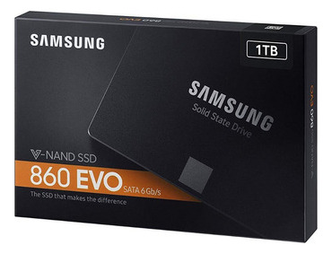 Caja abierta* Samsung 860 Evo Ssd 1 TB Sata Iii Color Negro