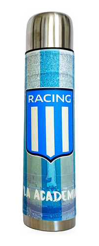 Termo Acero Inoxidable 1/2 Lt Forrado Ecocuero Racing Futbol