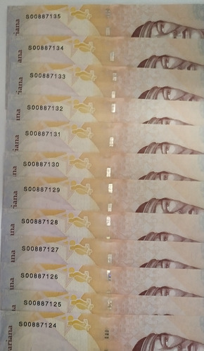 Billetes De Coleccion Consecutivos De Bs. 10