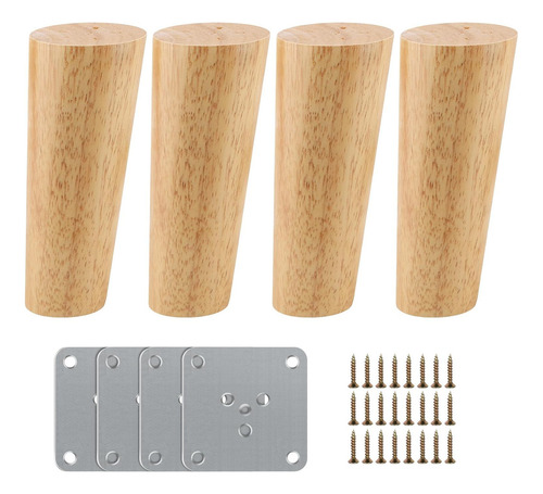 4u Pies De Apoyo De Madera Maciza Para Muebles 20cm