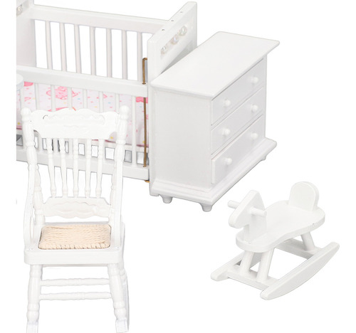 Silla Mecedora Para Casa De Muñecas 1:12, Modelo De Muebles