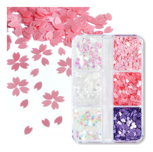 Brillo De Uñas De Flores De Uñas De Flor De Cerezo 3d Lentej
