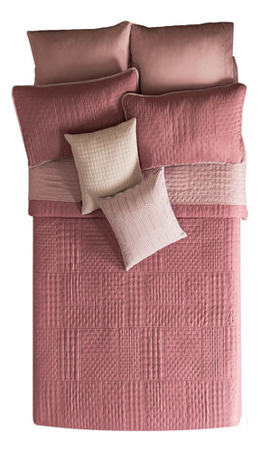 Edredón Matrimonial Vianney Doble Vista 220x235cm Color Blush
