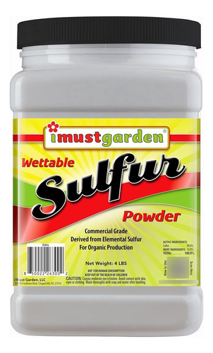 I Must Garden Dust Polvo De Azufre Humectableorgánico Y Natu