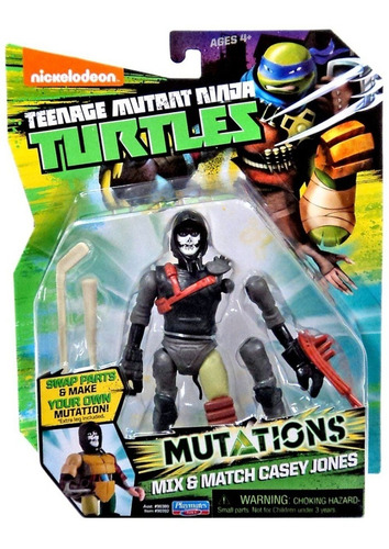 Casey Jones Tartarugas Ninjas Coleção Mutations Playmates