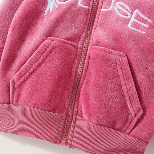 Conjunto De Sudadera Rosa Con Capucha Para Niña 4-5 Años Rosa Chicle Floreado 4-5 Años