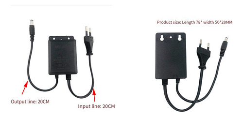 B Adaptador De Corriente De 12 V, 2 A, Cámara De Vigilancia