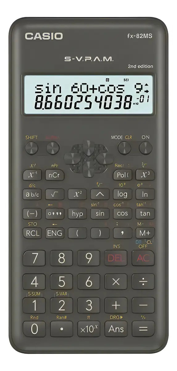 Calculadora Cientifica Casio Fx-82ms 240 Funciones Cálculos fraccionarios estadísticas factorial