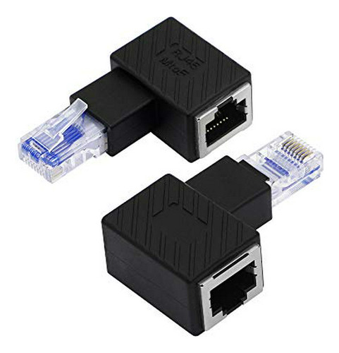 Yacsejao Cat5e / Cat6 Rj45 Adaptador Ethernet 2 Paquetes De 