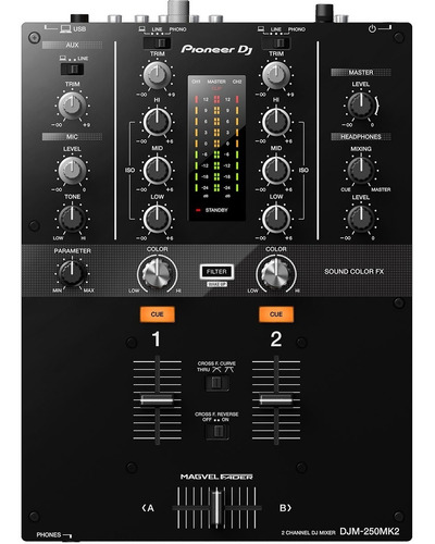 Pioneer Djm-250mk2 Mixer Pro Para Dj 2 Canales - Audionet