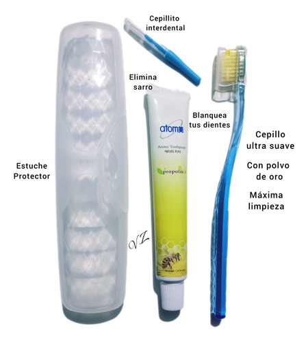 Estuche Dental Coreano. Pastita 50 G +cepillo+cepillito