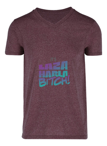 Playera Camisa Hombre Cuello V Jaspe Podcast Laza Habla Lhb