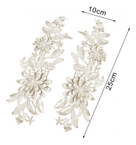 Apliques De Encaje De 2 Piezas, Apliques De Boda, Apliques