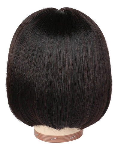 Peluca Corta Del Pelo Humano Natural Bob Lisa 25cm