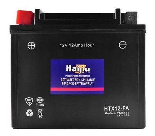 Bateria Moto Gel Sellada Htx12-fa / Ytx12-bs Haijiu