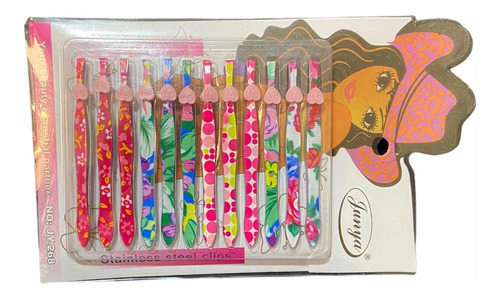 Imagen 4 de 4 de Pinzas Para Depilar Cejas Pack De 12 Unidades Diseños Varios