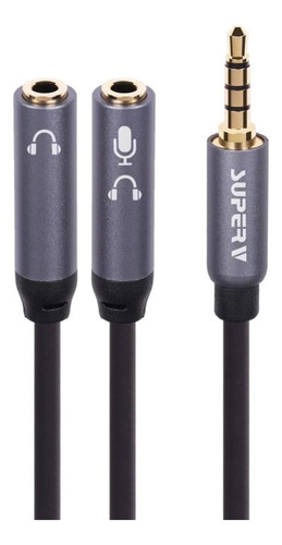 Superv 35 Mm Trrs Auriculares Y Cable Divisor, Adaptador Y
