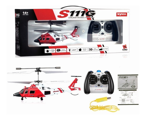 Syma -s111g 3 Channel Rc Helicopter With Gyro