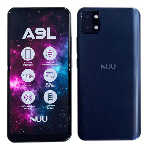 Celular Economico Nuu A9l Dual Sim 32 Gb Negro 3 Gb Ram Negro (Reacondicionado)
