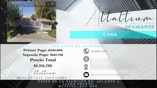 Casa En Venta, Llano Grande Metepec, En Remate...!!