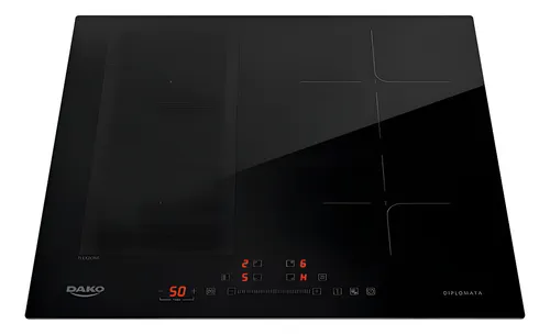 Cooktop De Indução 4 Bocas Dako Diplomata com Zona Flexível Preto